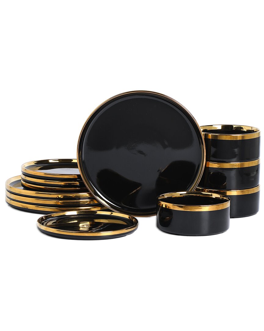 Christian Siriano Solene 12-piece Dinnerware Set Stoneware