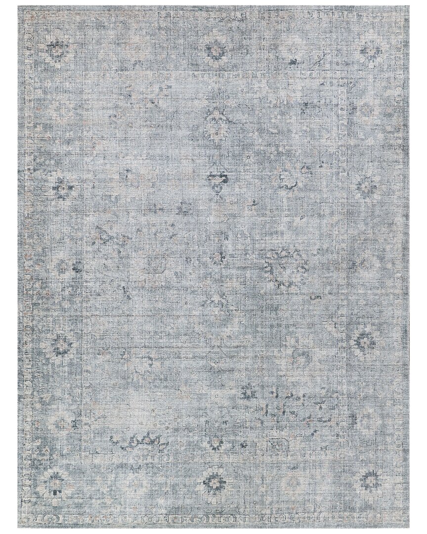 Exquisite Rugs Cambridge Hand-loomed New Zealand Wool & Bamboo Silk Area Rug In Blue