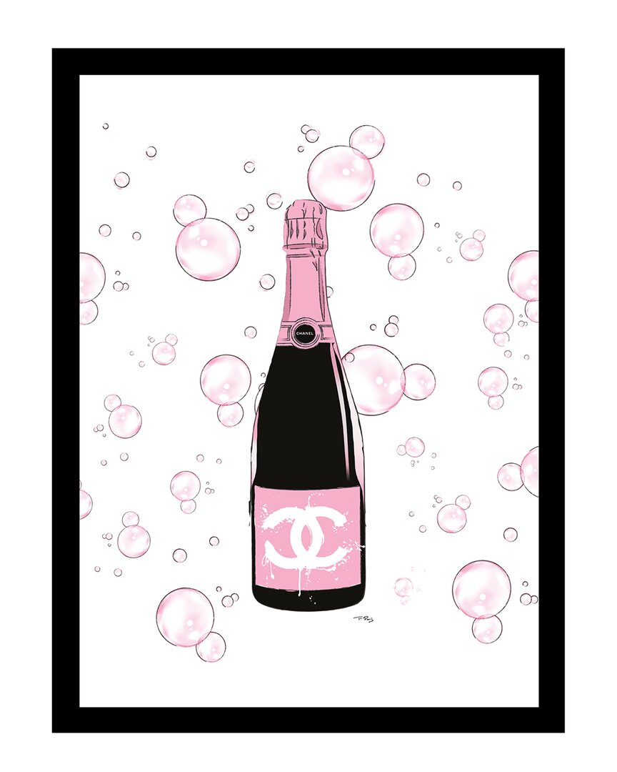 Fairchild Paris Venice Beach Collections Chanel Champagne Bottle Framed Print Wall Art