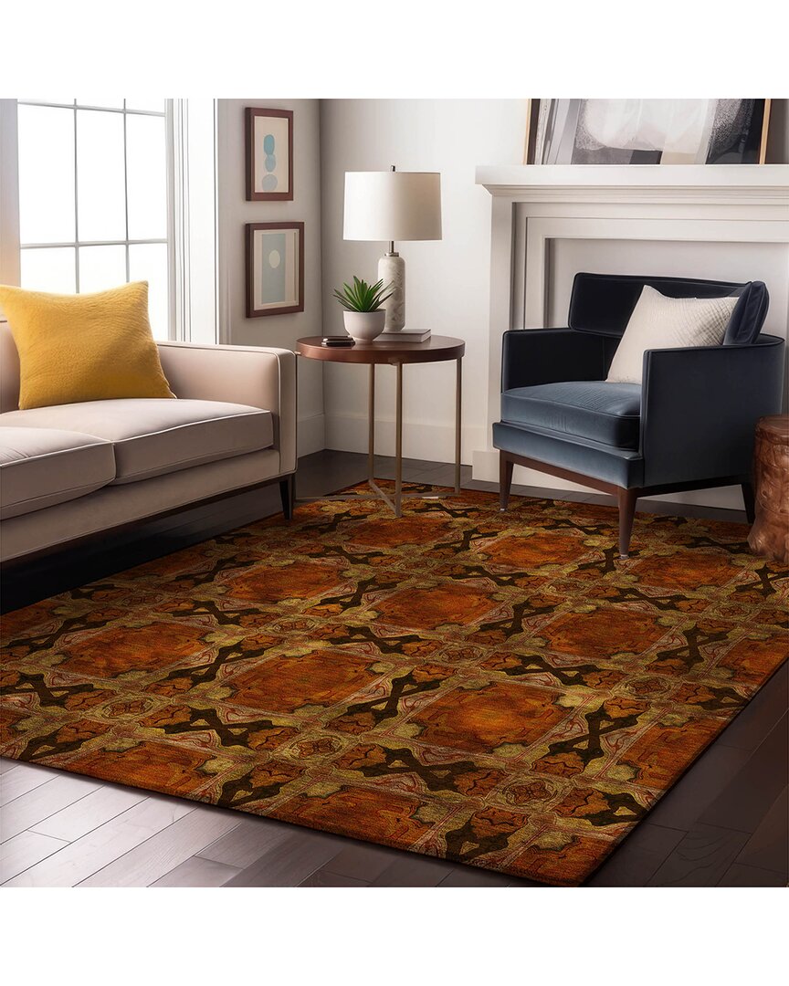 Addison Rugs Premium Washable Area Rug In Orange