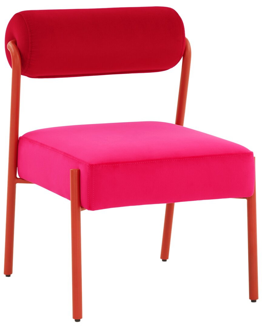 Tov Furniture Jolene Velvet Accent Chair In Pink