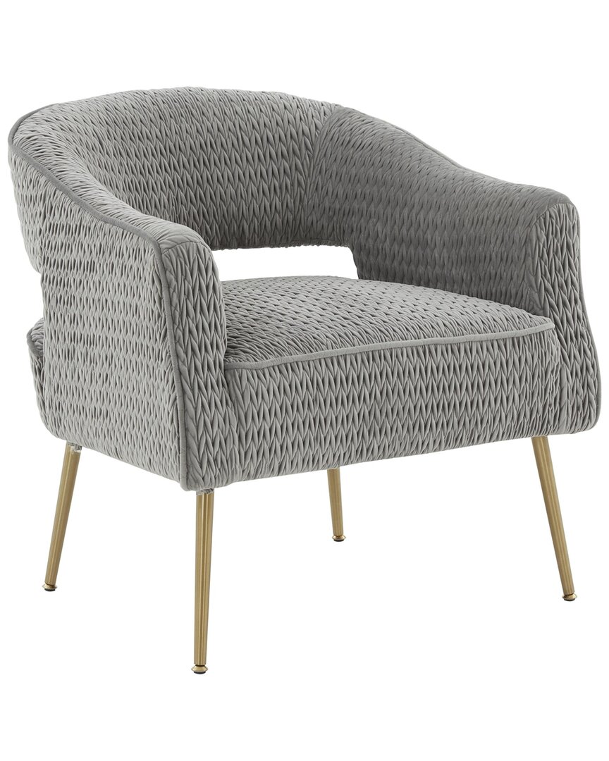 Tov Furniture Diana Velvet Accent Chair In Grey