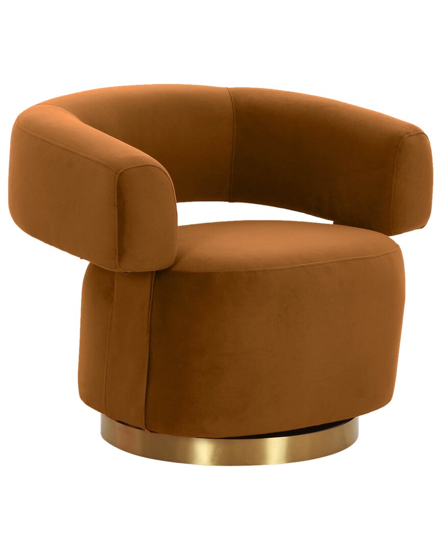 Tov Furniture River Velvet Accent Chair In Brown