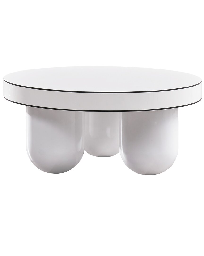 Tov Furniture Jasper Glossy Coffee Table In White