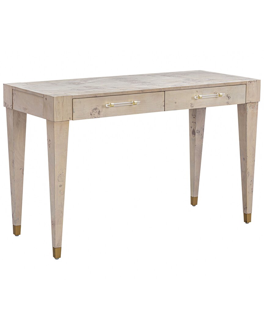 Shop Tov Furniture Brandyss Burl Work Desk In White