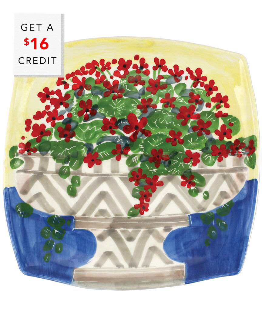 Vietri Petunias Wall Plate With $16 Credit In Multicolor