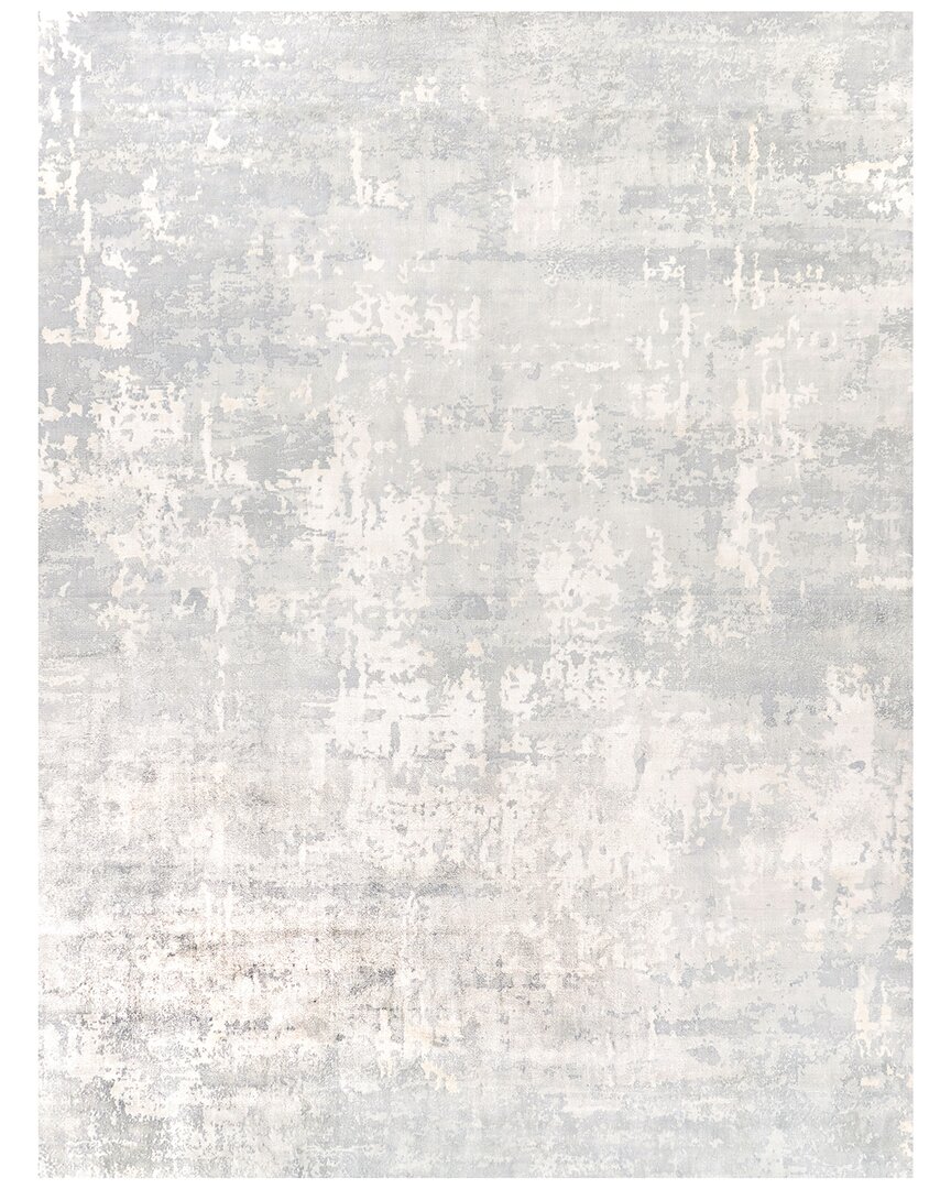 Exquisite Rugs Koda Hand-loomed Bamboo Silk & Cotton Silverarea Rug In Silver