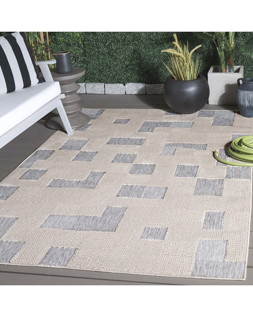 Safavieh Milos Ashora Power-loomed Indoor/outdoor Rug In Neutral