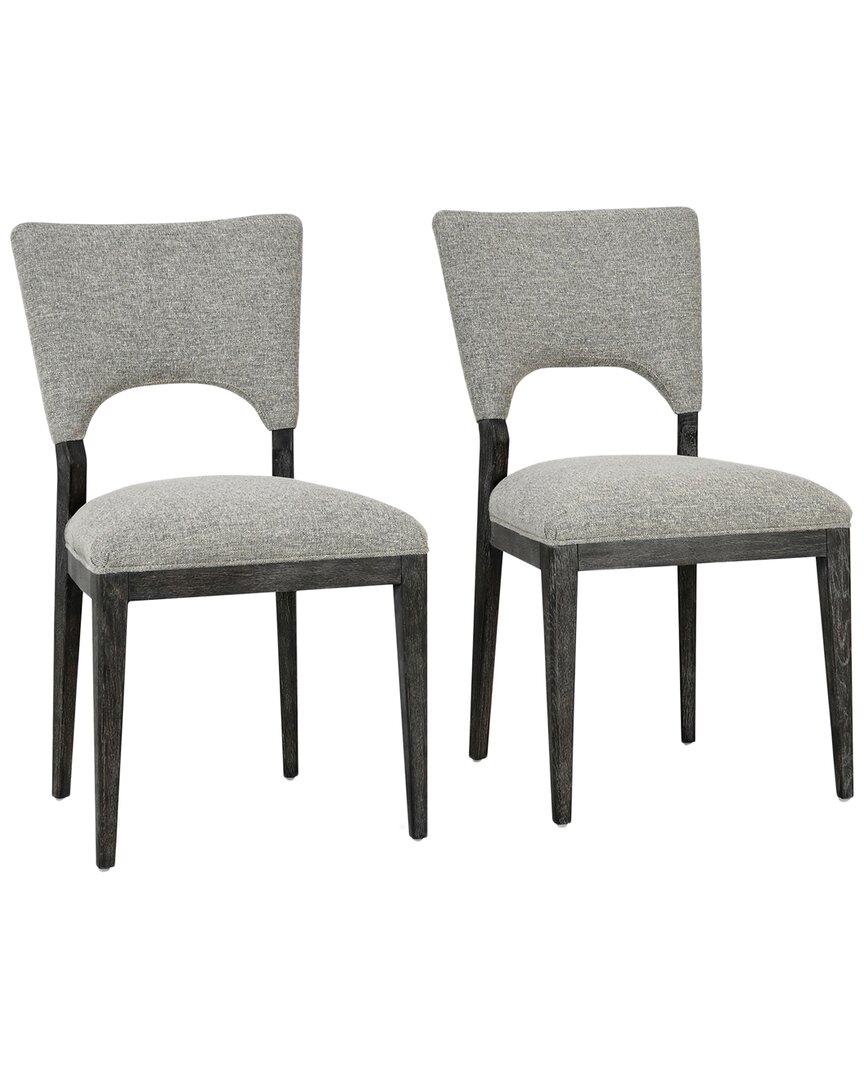 CLASSIC HOME CLASSIC HOME SET OF 2 MITCHEL FABRIC UPHOLSTERED DINING CHAIR 