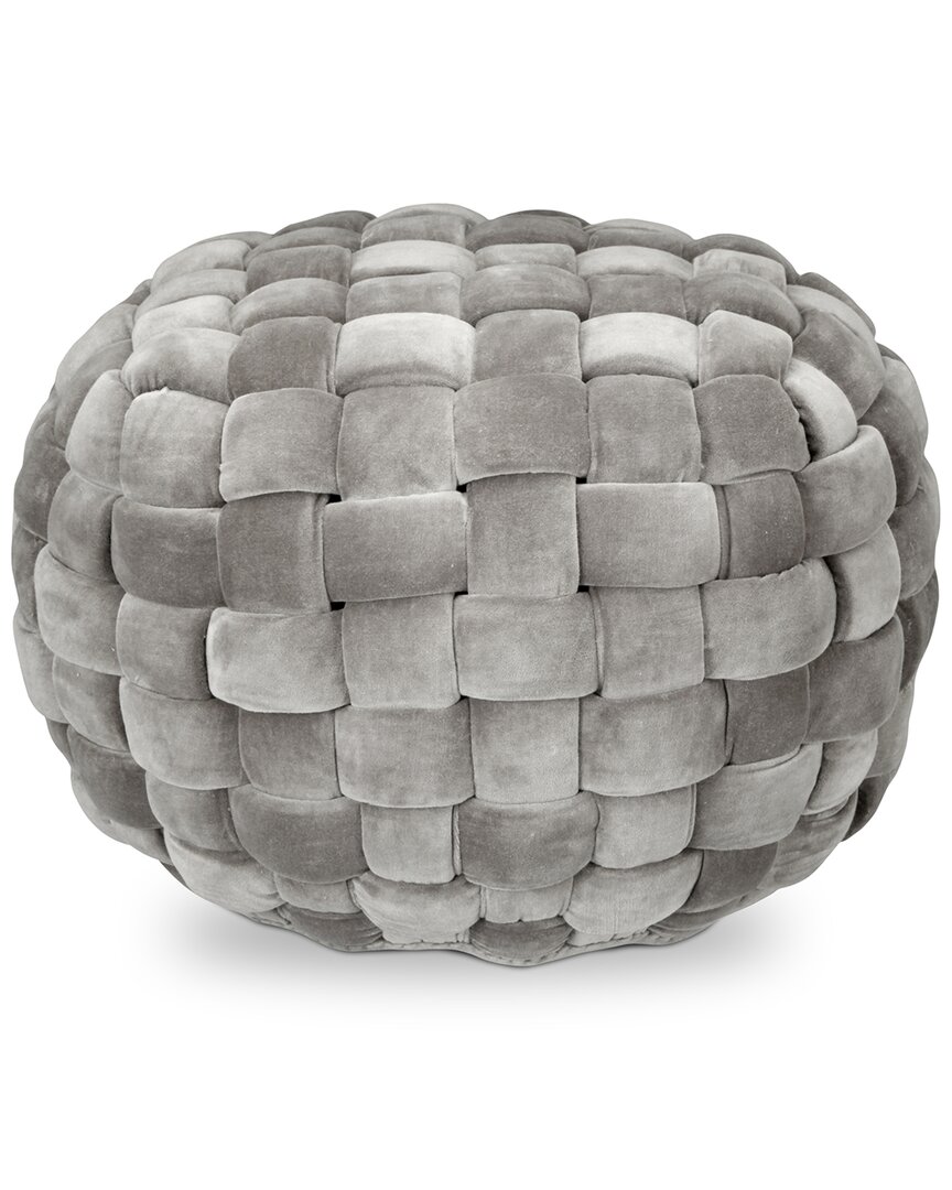 Moe's Home Collection Jazzy Pouf In Charcoal