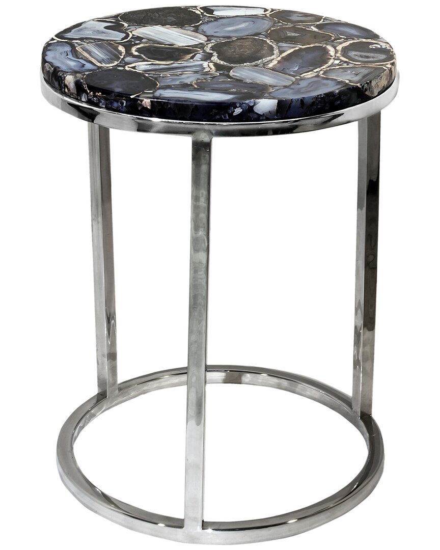 Moe's Home Collection Shimmer Agate Accent Table In Multicolor