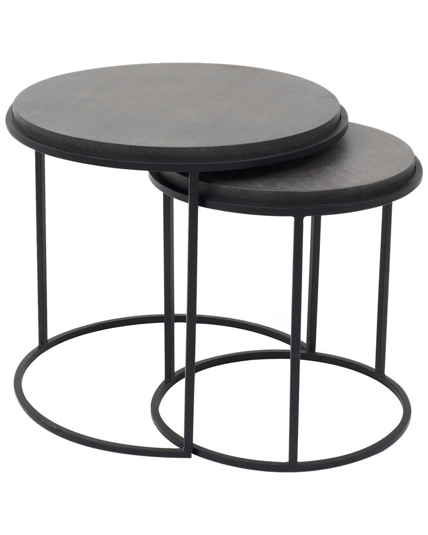Moe's Home Collection Set Of 2 Roost Nesting Tables In Stone
