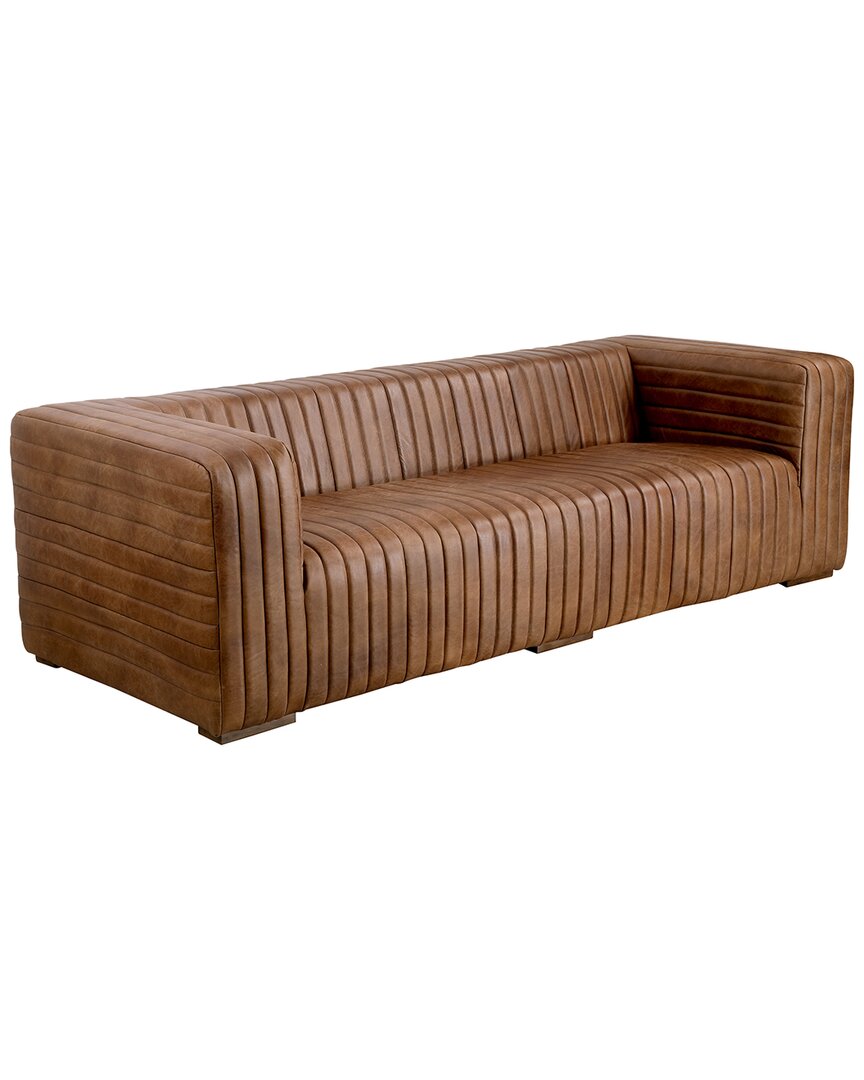 Moe's Home Collection Castle Sofa In Brown