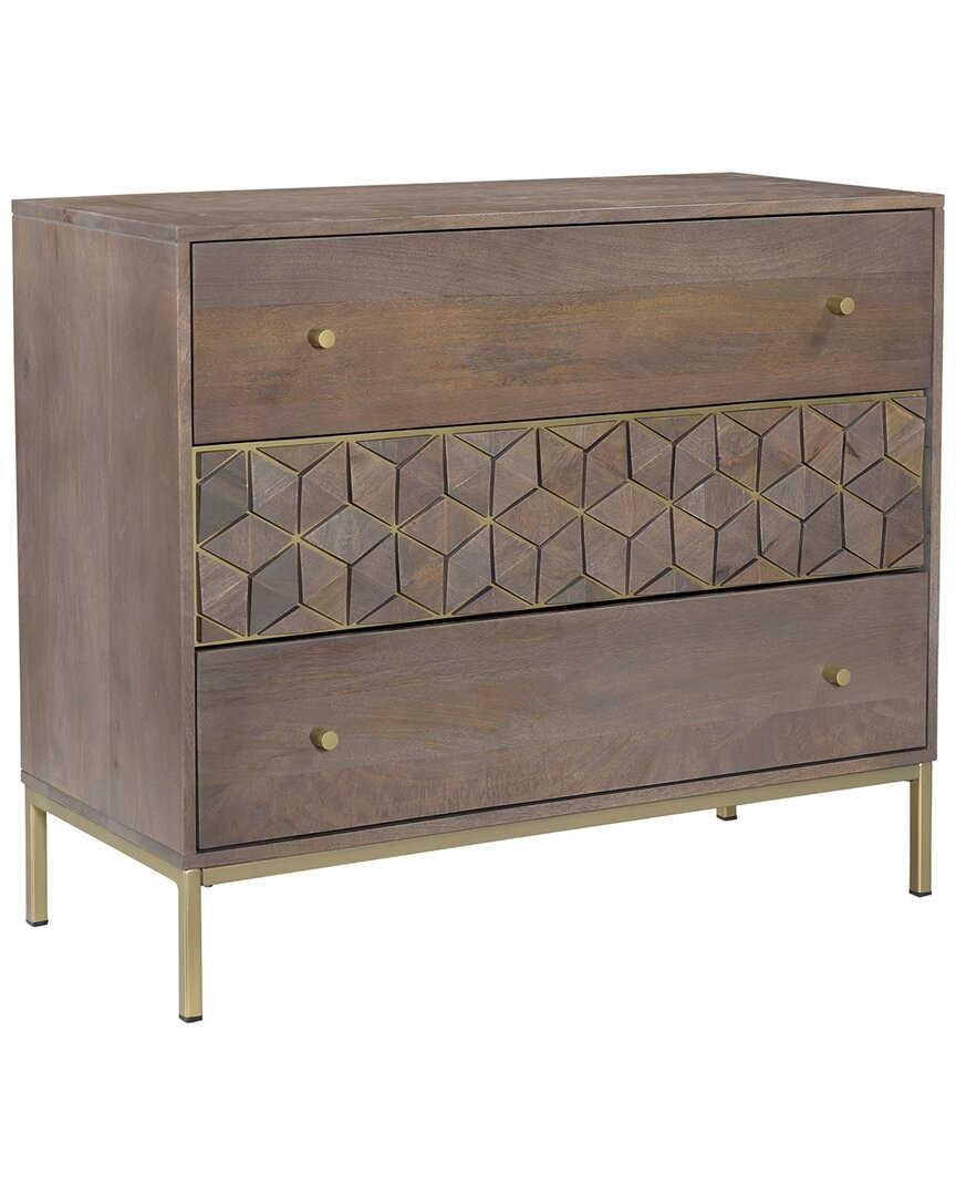 Moe's Home Collection Corolla Drawer Chest In Grey