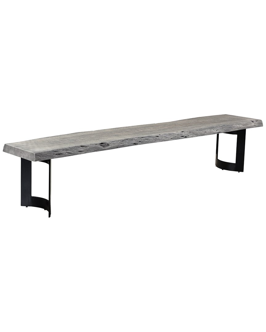 Moe's Home Collection Bent Small Bench In Grey
