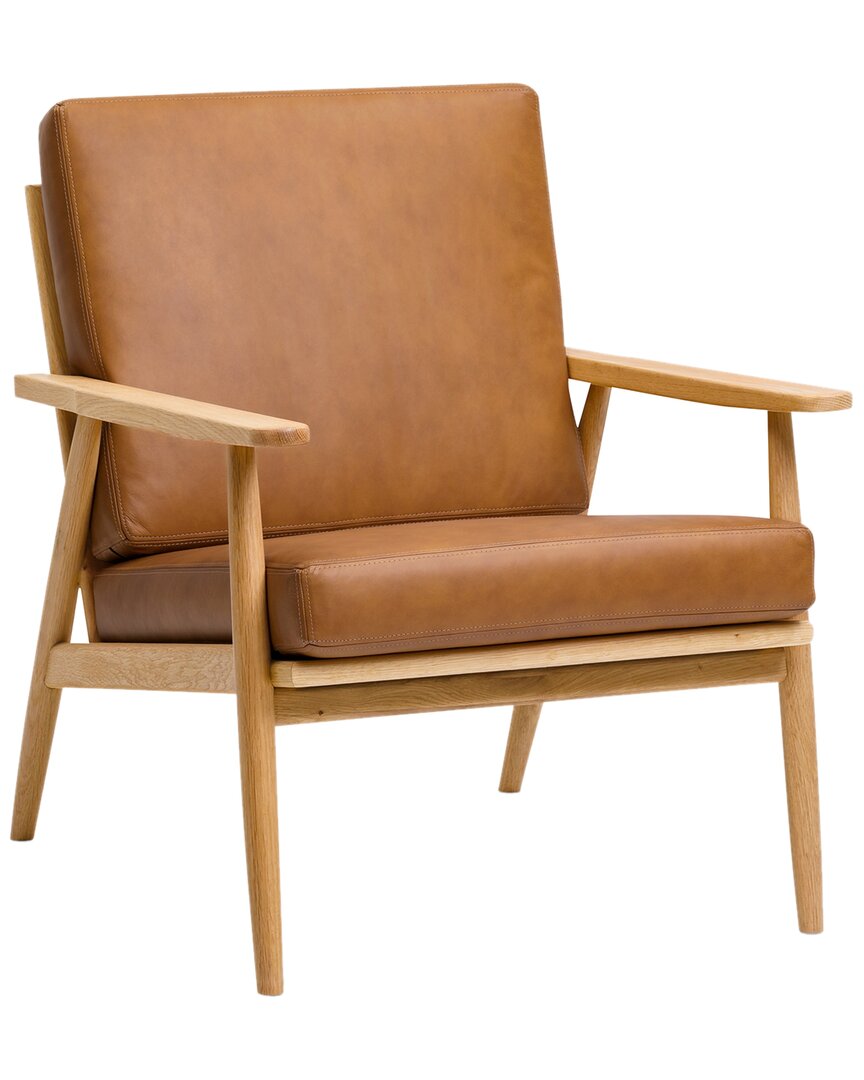 Moe's Home Collection Harper Lounge Chair In Brown