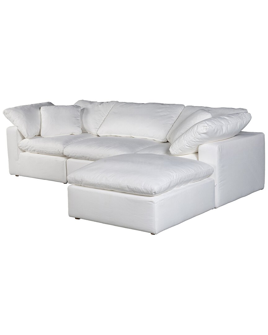 Moe's Home Collection Clay Lounge Modular Sectional In White