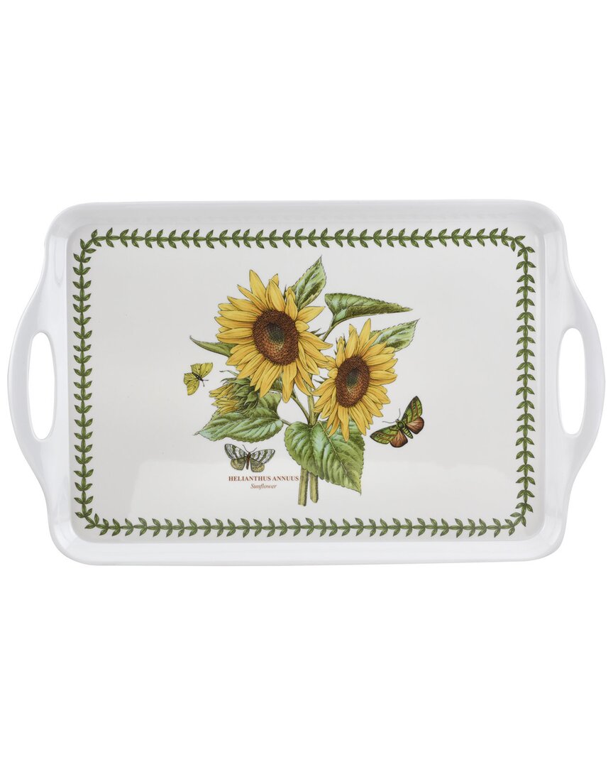 Pimpernel Botanic Garden Sunflower Large Melamine Handled Tray In White
