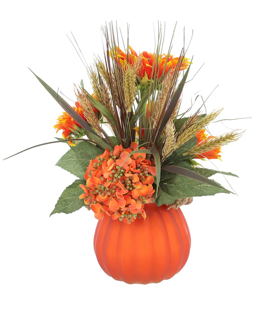 Creative Displays Modern Fall Centerpiece With Orange Sunflowers And