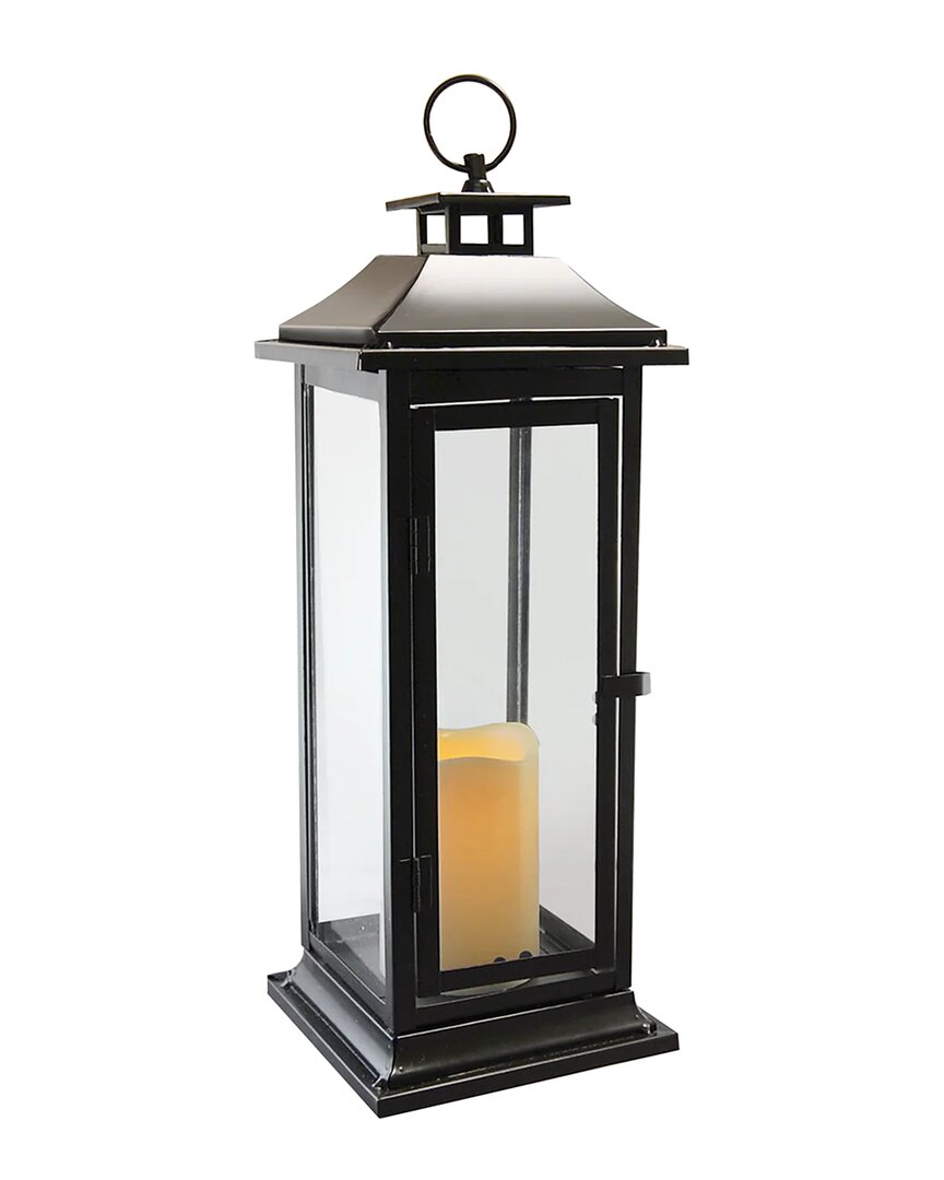 Lumabase Lantern With Battery-operated Candle In Black