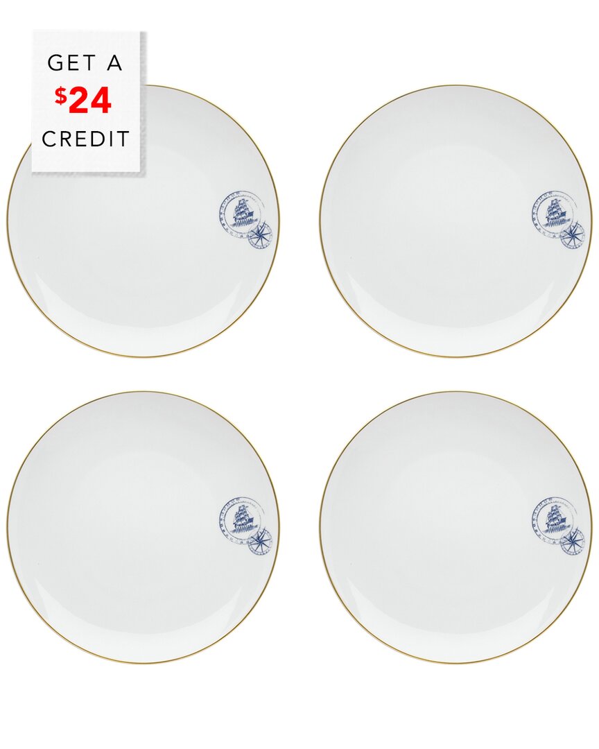 Vista Alegre Transatlantica Dinner Plates (set Of 4) With $24 Credit In Multi