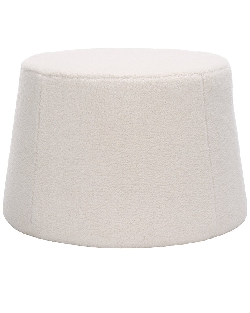 Safavieh Liesel Wide Flared Ottoman In White