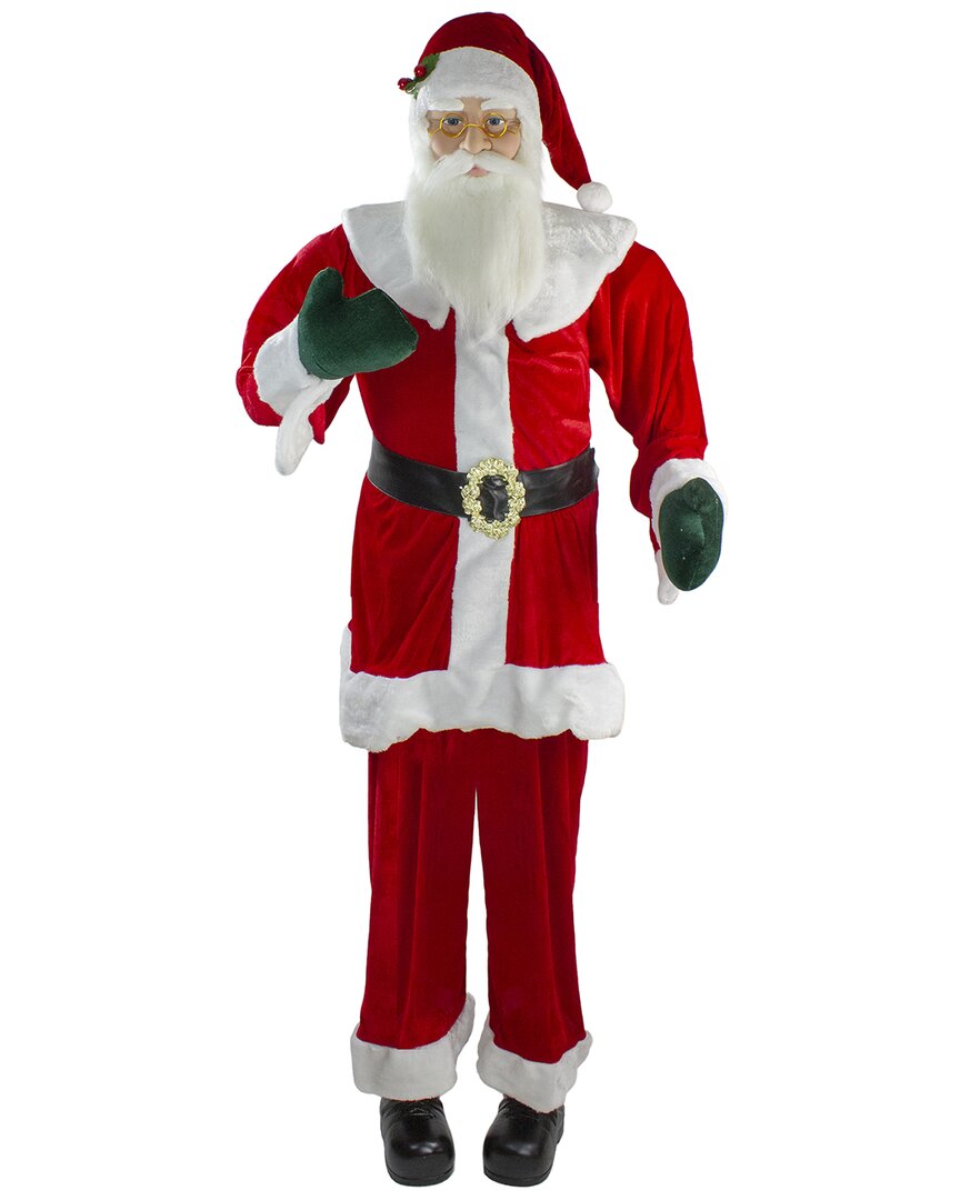 Northern Lights Northlight 72in Red And White Life Size Plush Santa Claus Standing Christmas  Figure In Red