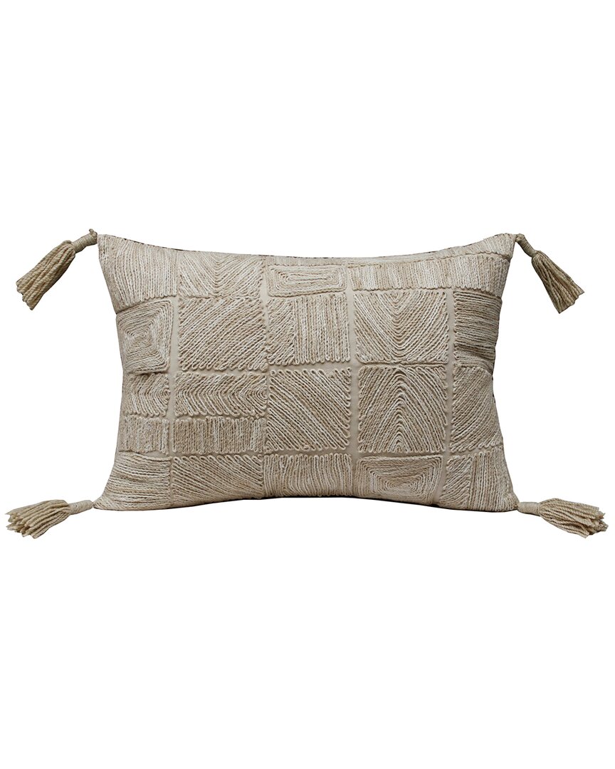 Lr Home Handmade Geometric Wool-blend Throw Pillow