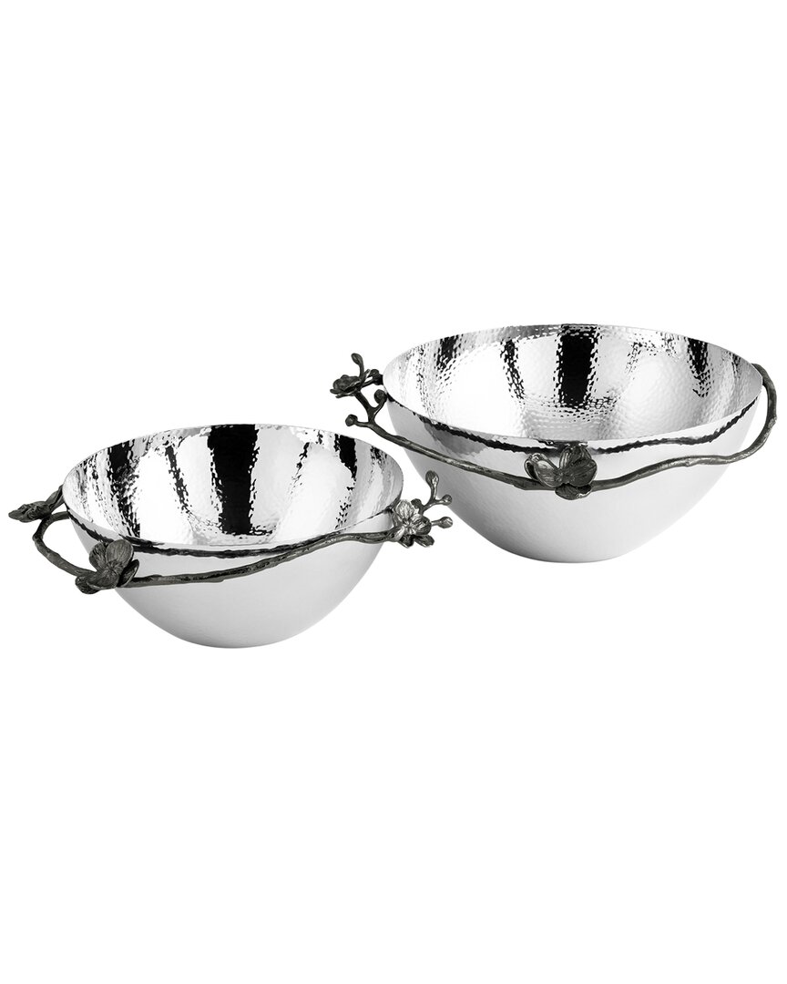 Michael Aram Black Orchid Medium Bowl In Silver