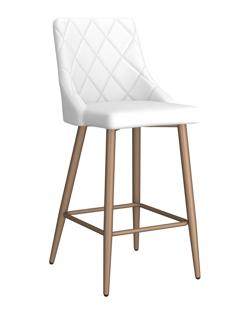 Worldwide Home Furnishings Set Of 2 Contemporary Counter Stools In White