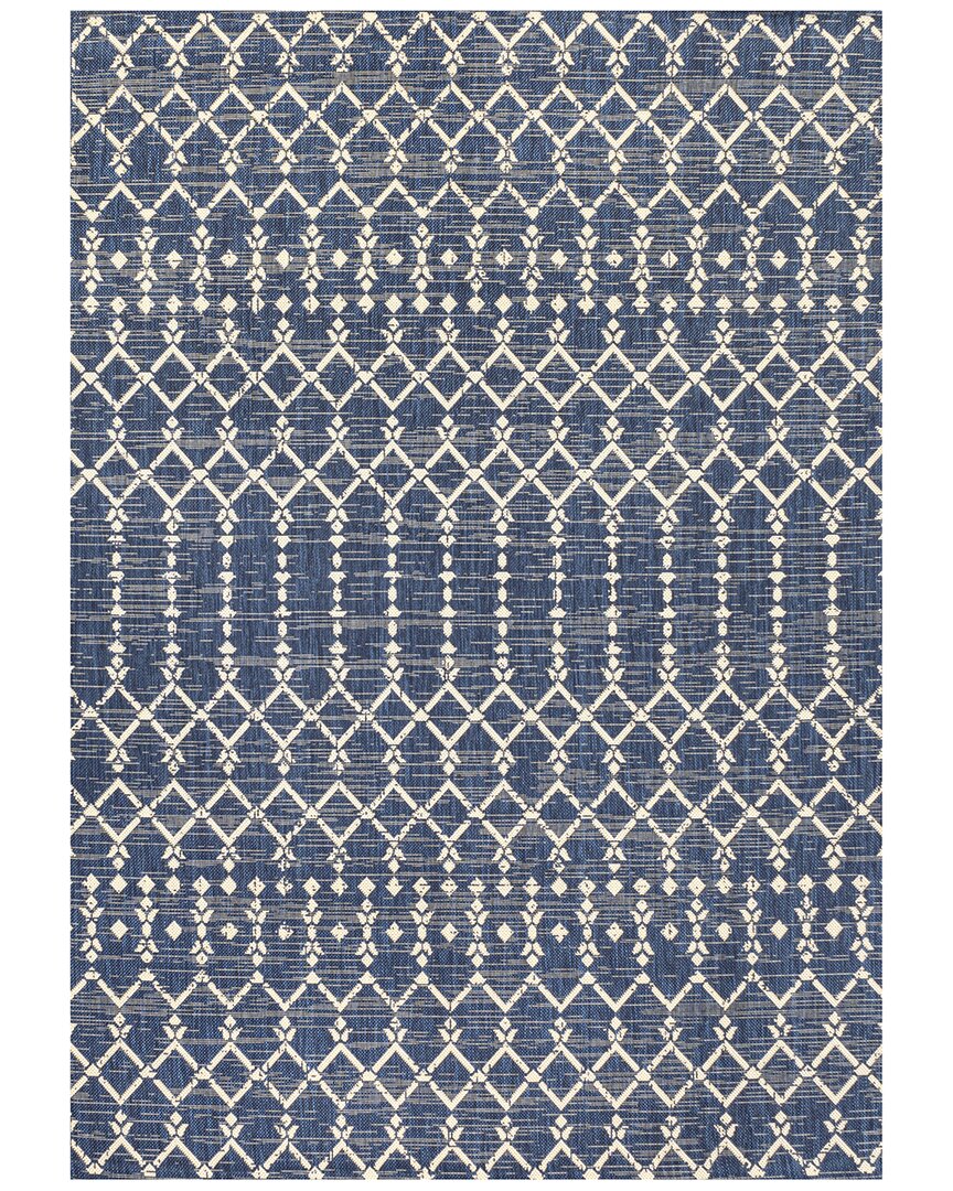 Shop Jonathan Y Designs Ourika Moroccan Indoor/outdoor Rug In Navy