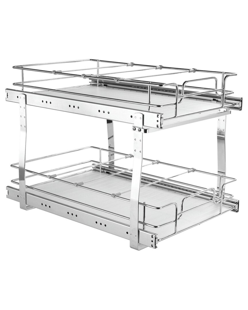 Vevor 2-tier Silver Pull Out Cabinet Organizer In Silver
