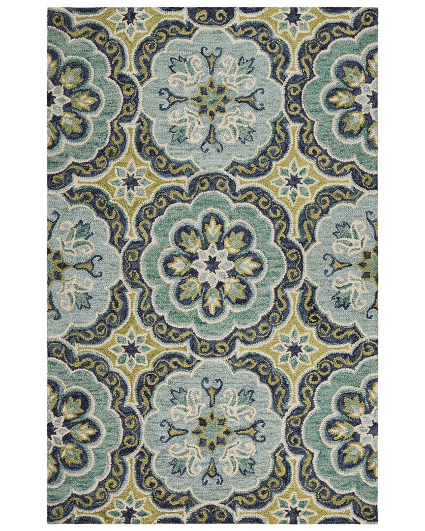 Lr Home Dazzle Wool Rug In Green