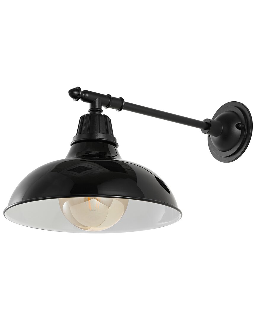 Jonathan Y Wallace Farmhouse Industrial Indoor/outdoor Sconce In Black