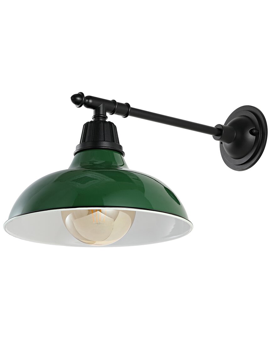 Jonathan Y Wallace Farmhouse Industrial Indoor/outdoor Sconce In Green