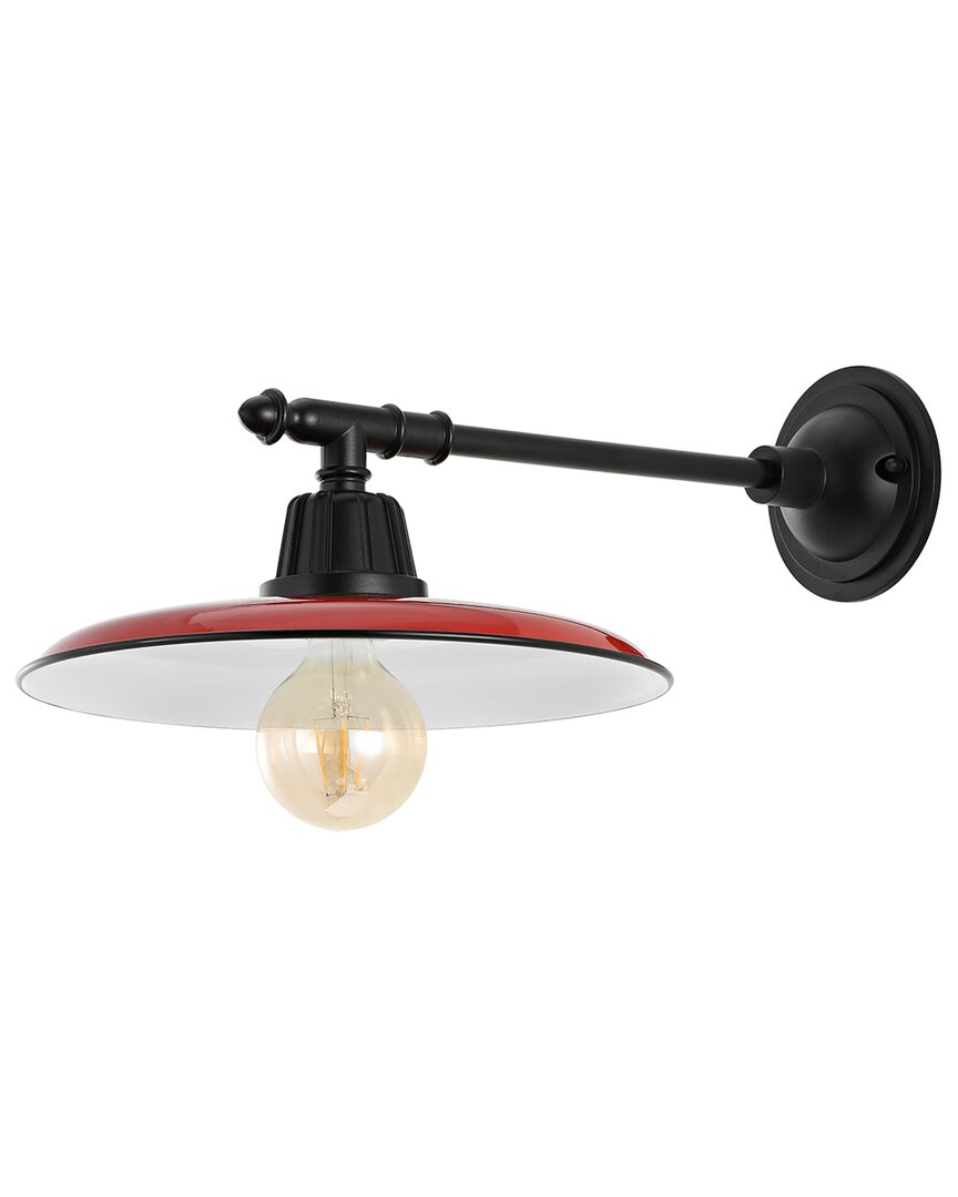 Jonathan Y Bonner Farmhouse Industrial Indoor/outdoor Sconce In Red
