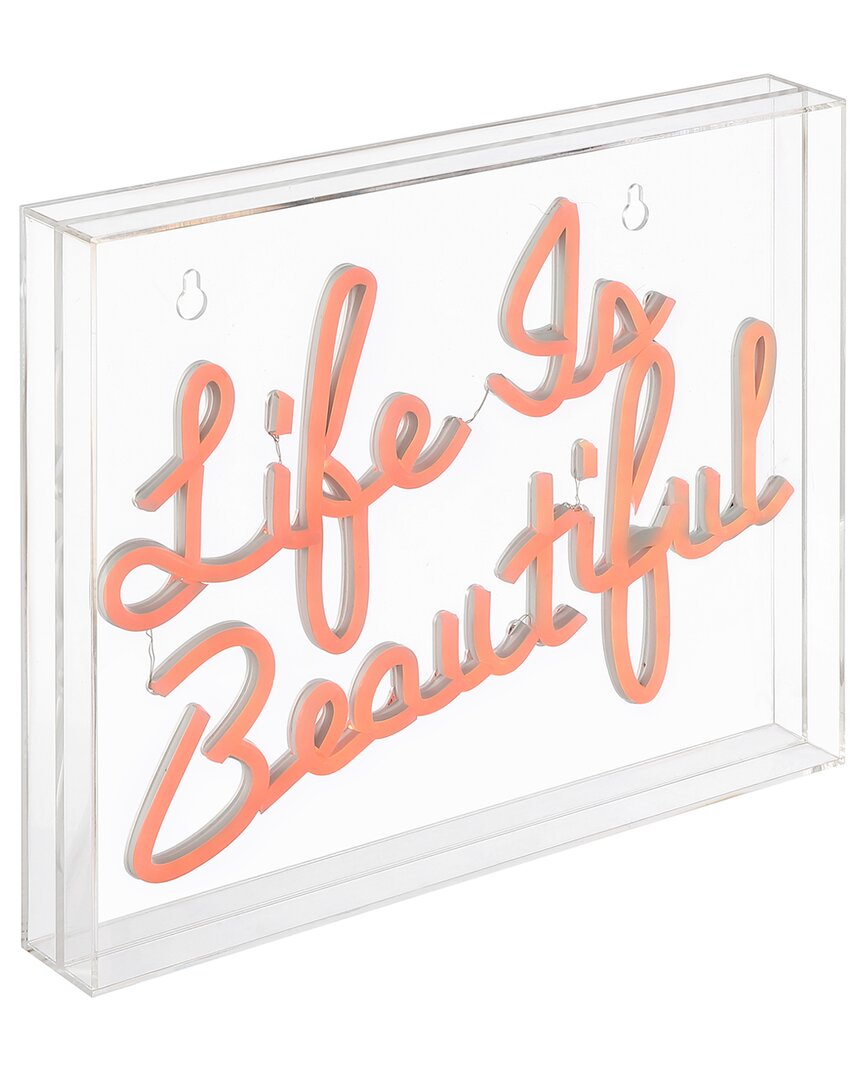 Jonathan Y Life Is Beautiful Contemporary Glam Acrylic Neon Lighting