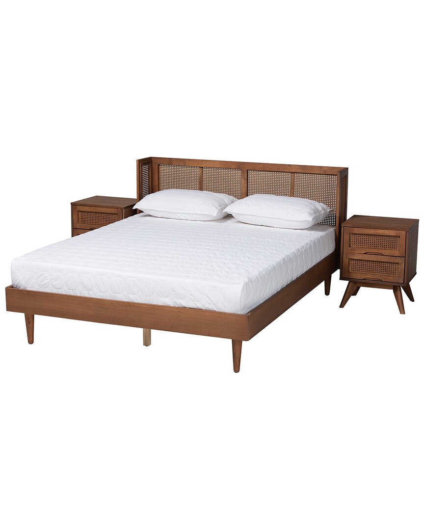 Baxton Studio Rina Mid-century Modern 3-piece Bedroom Set | ModeSens