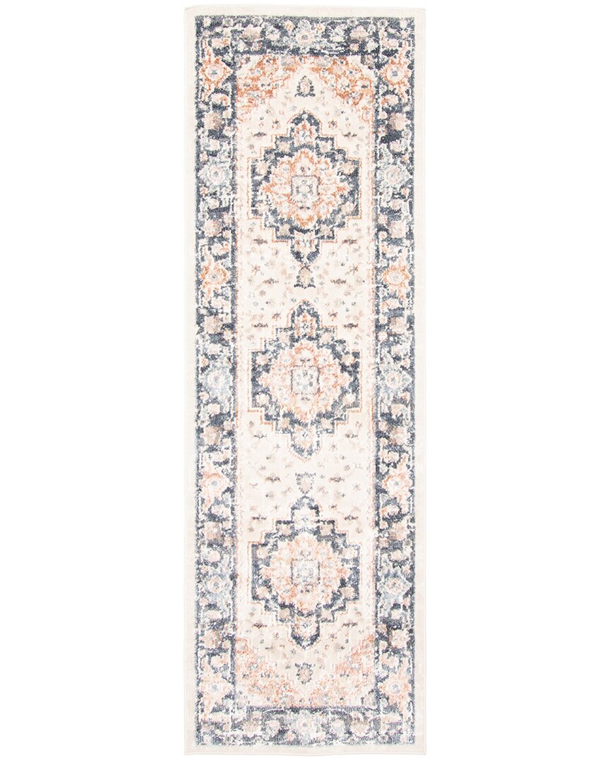 Ecarpet Heriza Traditional Runner Rug In Neutral