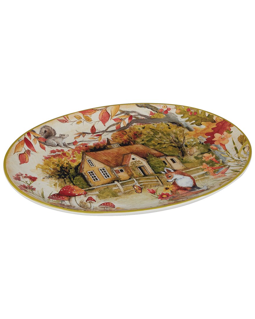 Certified International Woodland Critters Oval Platter