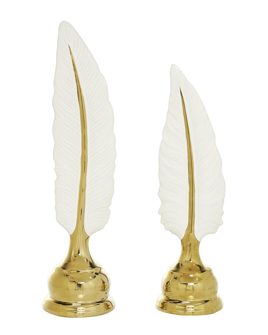 Peyton Lane Set Of 2 Accent Figurines In Gold