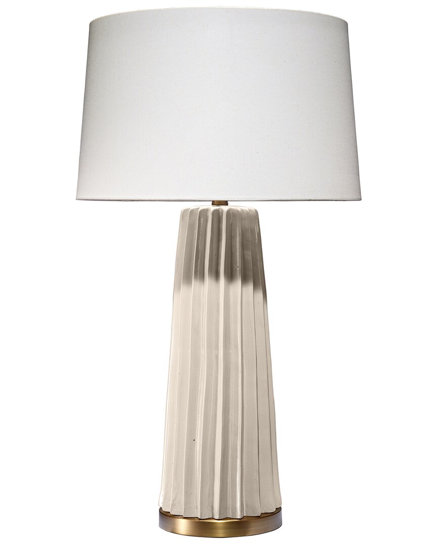 Jamie Young Pleated Table Lamp In White