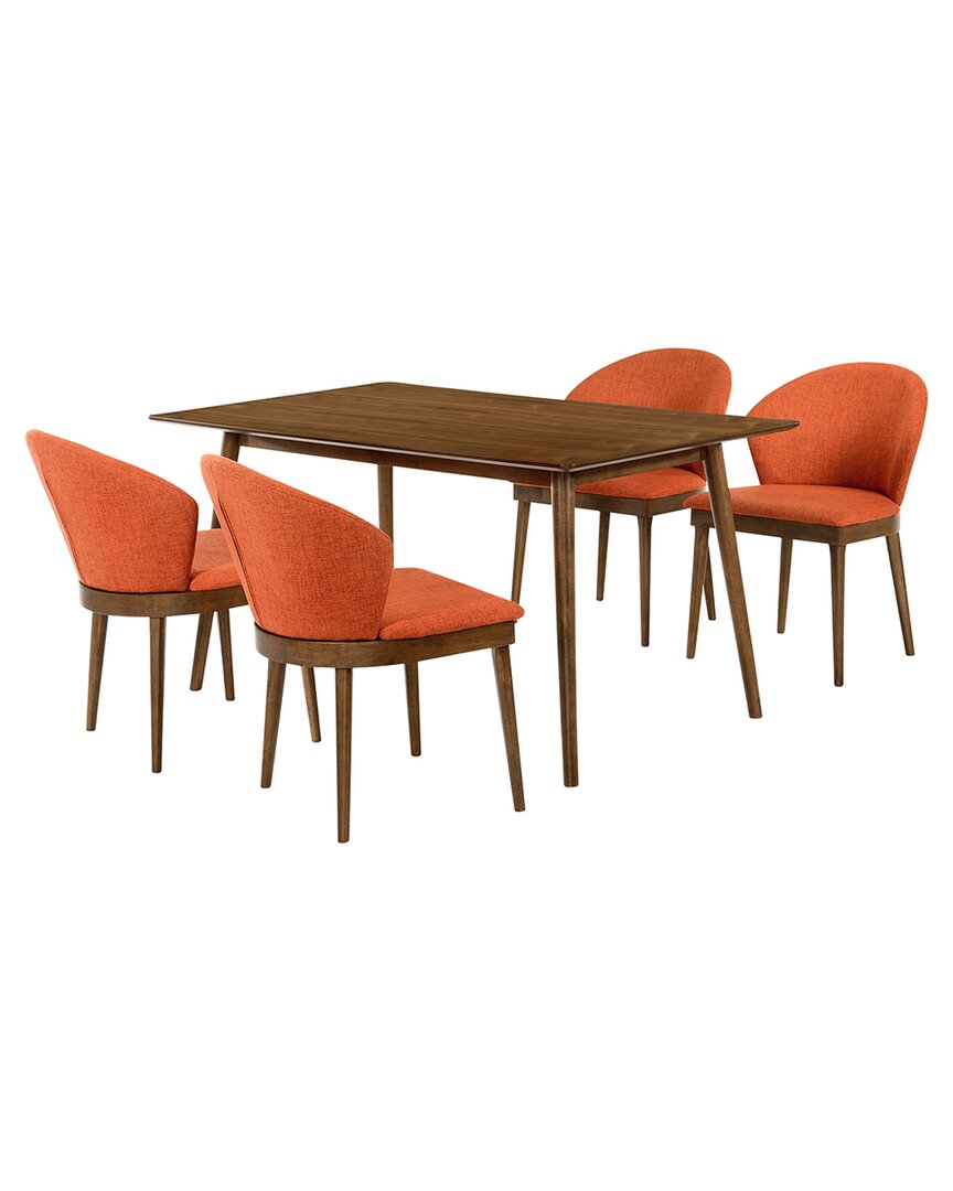 Armen Living Westmont And Juno 5pc Dining Set In Brown