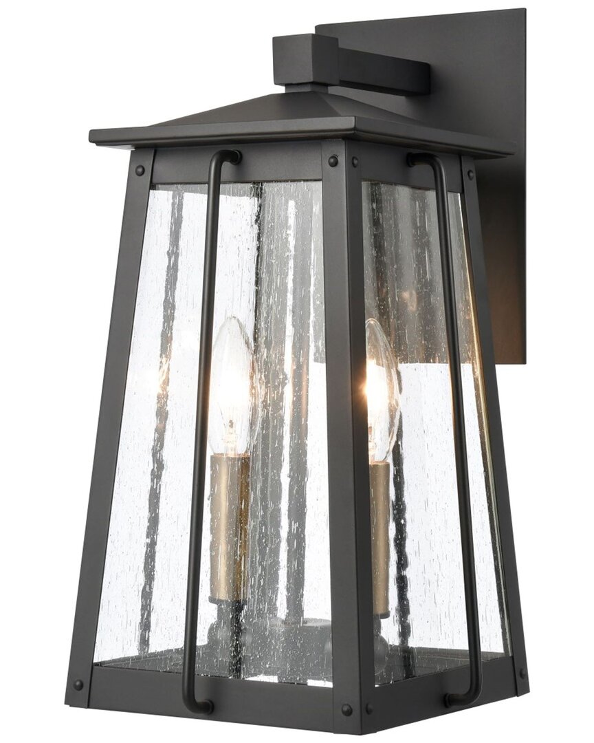Artistic Home & Lighting Artistic Home Kirkdale 15'' High 2-light Outdoor Sconce In Black