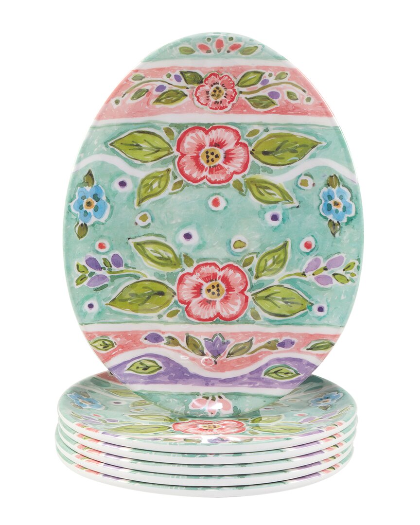 Certified International Joy Of Easter Melamine Set/6 Egg Plates