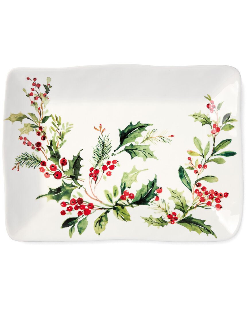 Certified International Holly Vines Rectangular Platter In Multi