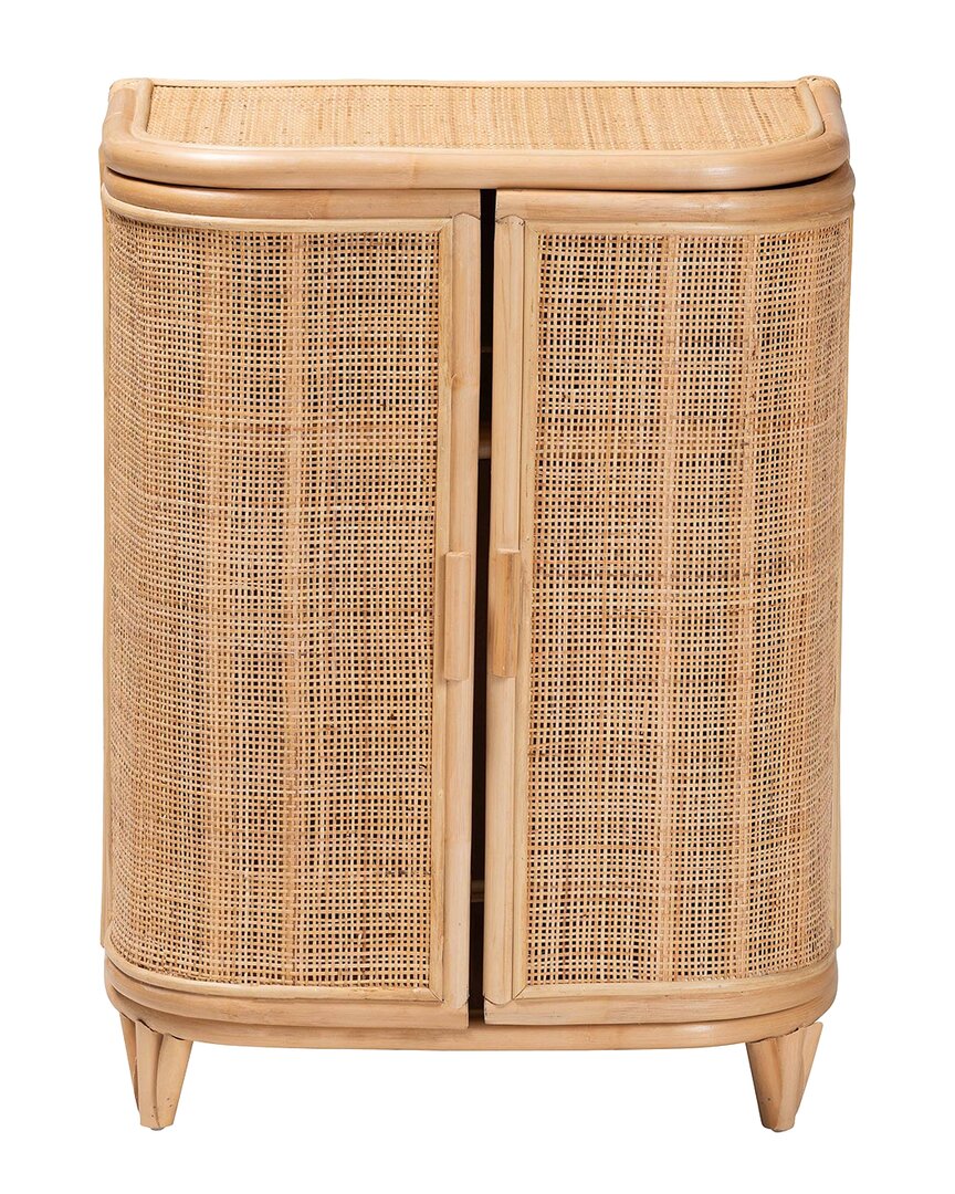 Baxton Studio Yanka Bohemian Natural Rattan Storag