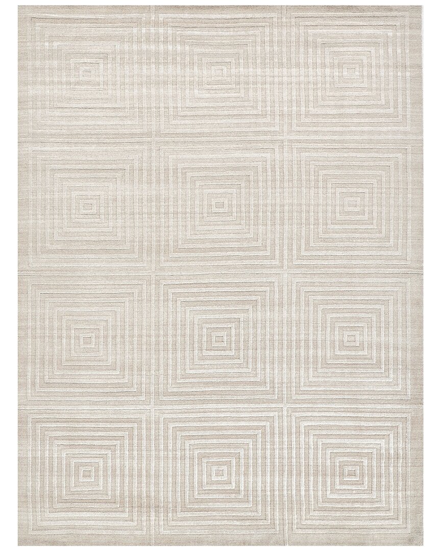 Exquisite Rugs Castelli Hand-loomed New Zealand Wool & Bamboo Silk Area Rug In Beige