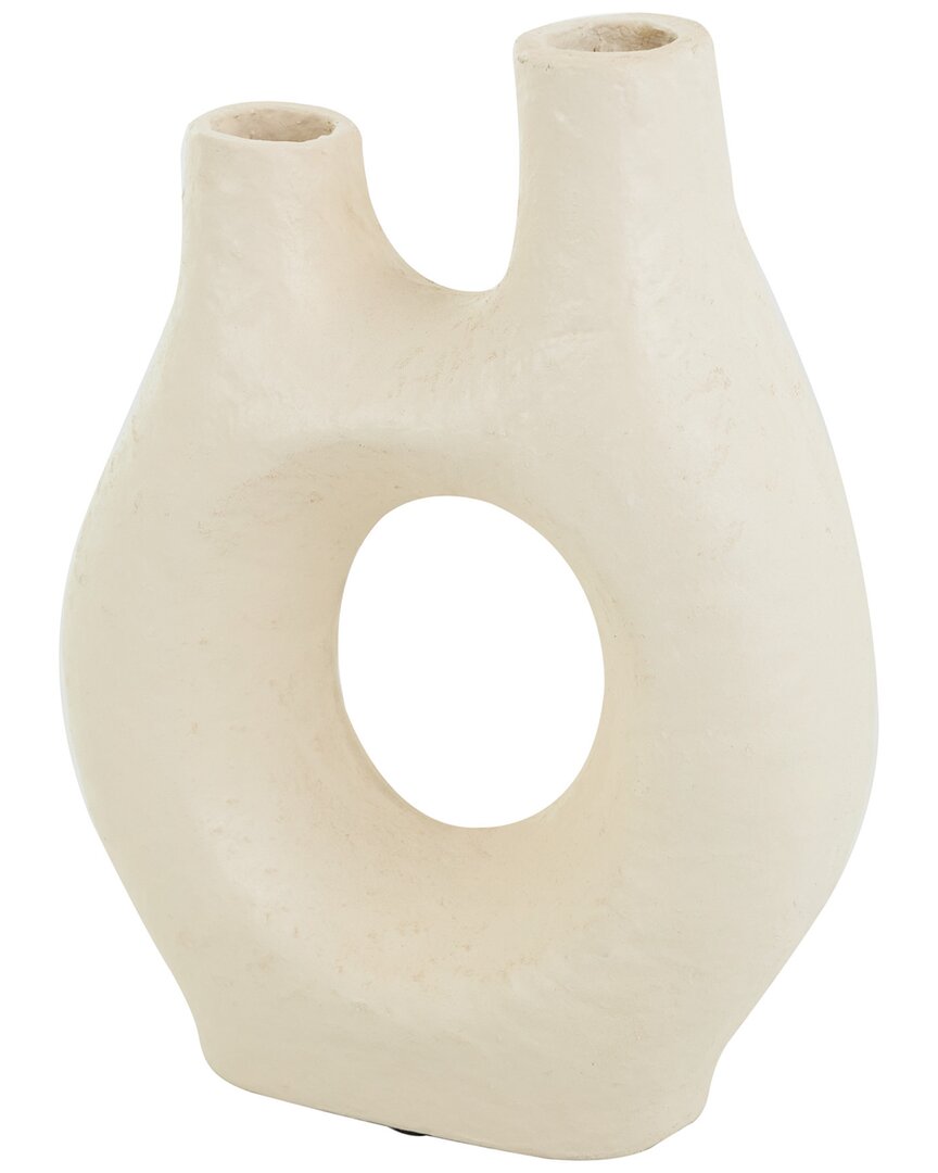 Shop Peyton Lane Beige Paper Mache Abstract Rounded Vase