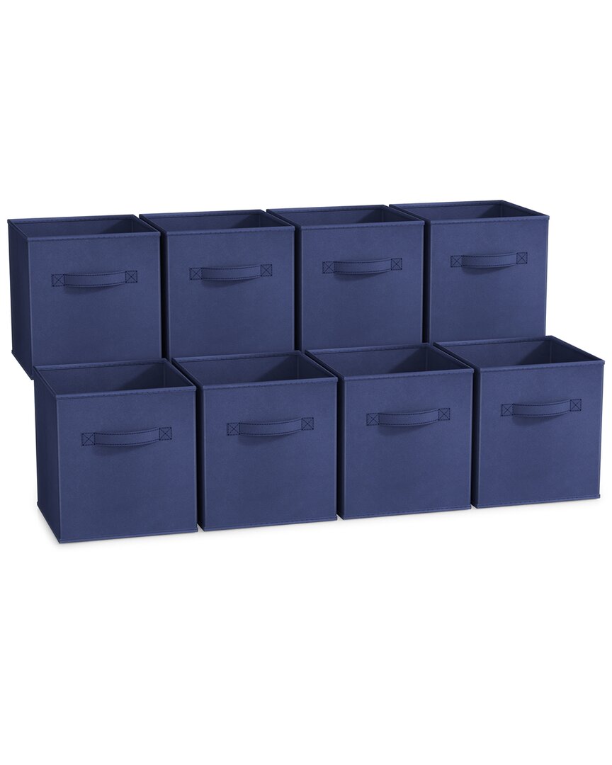 Sorbus 11in 8 Pack Foldable Storage Bins In Blue